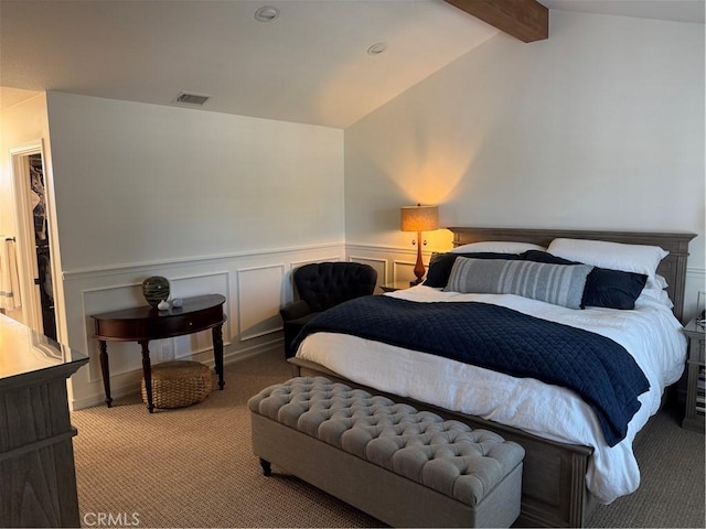 3108 Sumatra Pl, Costa Mesa, CA 92626 - carpeted bedroom with wainscoting and a decorative wall