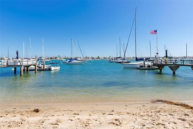 dock featuring a water view