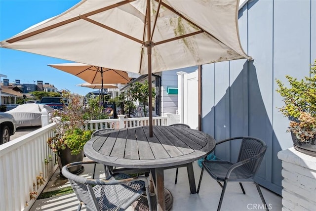 202 Onyx Ave, Newport Beach, CA 92662 - wooden deck with outdoor dining area