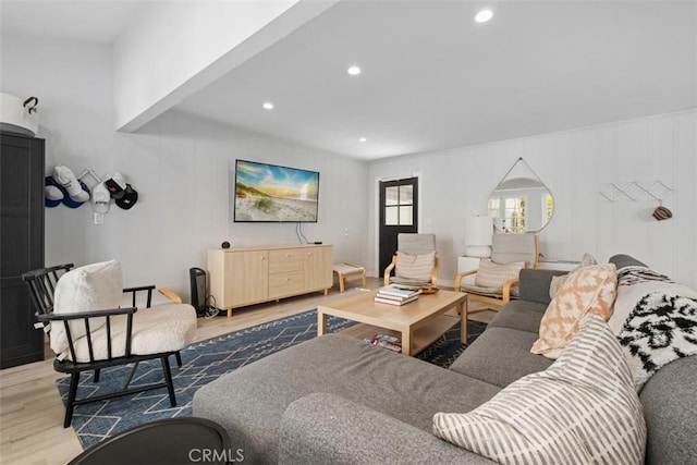 202 Onyx Ave, Newport Beach, CA 92662 - living room featuring wood finished floors and recessed lighting