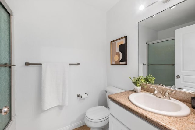 200 Chambers St Unit 19, El Cajon, CA 92020 - bathroom with toilet, an enclosed shower, and vanity