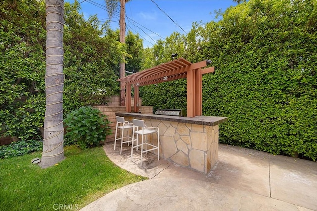 15850 Seville Ln, Encino, CA 91436 - view of patio / terrace with a pergola