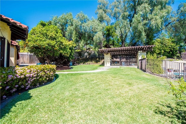 9092 S Rama St, Villa Park, CA 92861 - view of yard featuring a pergola