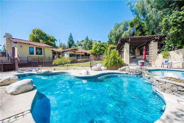9092 S Rama St, Villa Park, CA 92861 - view of swimming pool featuring a pergola