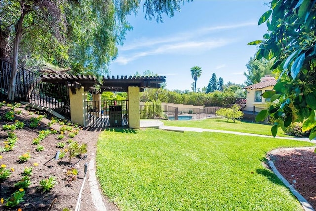 9092 S Rama St, Villa Park, CA 92861 - view of yard with a pergola