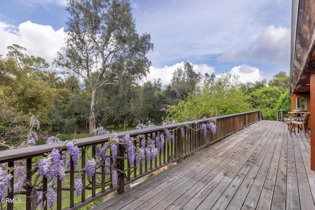 view of wooden deck