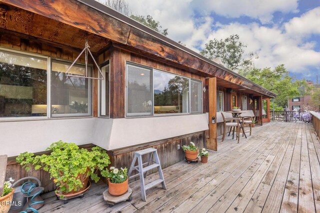 view of wooden deck