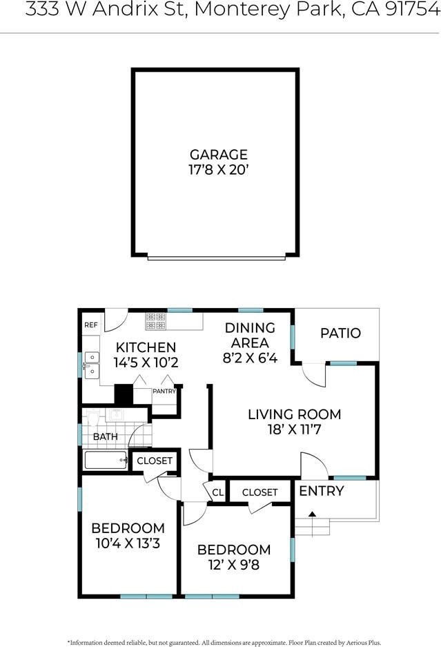 333 W Andrix St, Monterey Park, CA 91754 - floor plan / room layout
