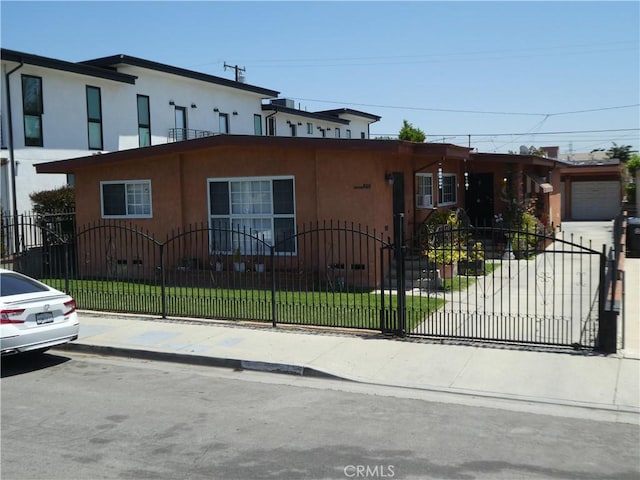 view of front of property featuring stucco siding