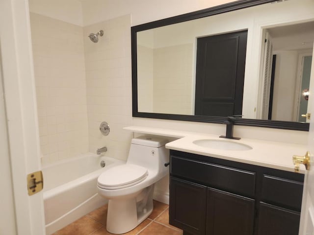 600 N The Strand Unit 12, Oceanside, CA 92054 - full bath featuring tile patterned flooring, toilet, bathtub / shower combination, and vanity