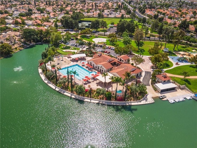 25892 Iris Ave Unit A, Moreno Valley, CA 92551 - bird's eye view of a pool area and a nearby body of water