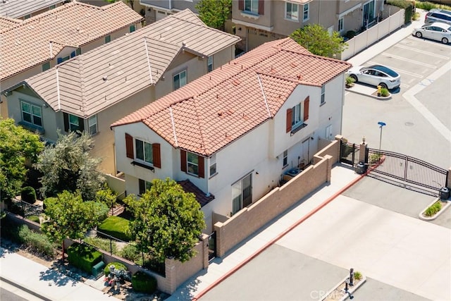 aerial perspective of suburban area