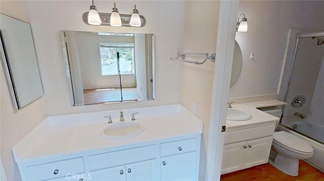 137 Corsica Dr, Newport Beach, CA 92660 - bathroom with vanity,  shower combination, and toilet
