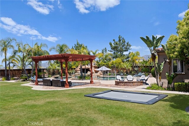 15020 Applewood Ct, San Diego, CA 92131 - view of community with a pergola, a pool, a patio, and an outdoor hangout area