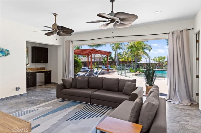 15020 Applewood Ct, San Diego, CA 92131 - living room featuring a ceiling fan