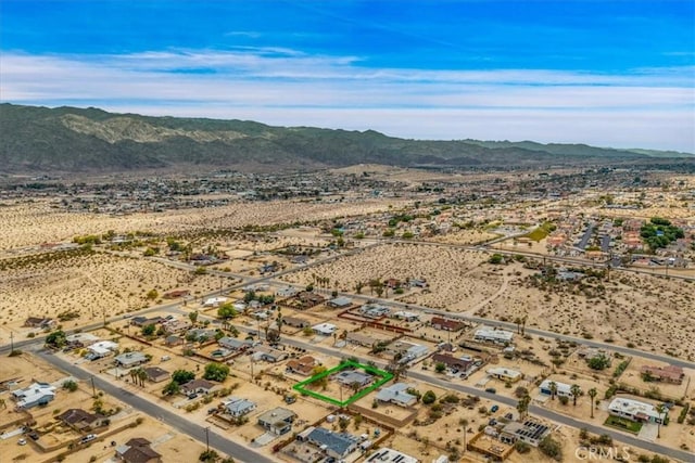 5799 Halsey Ave Unit 29, Palms, CA 92277 - drone / aerial view of a mountain backdrop and a desert landscape