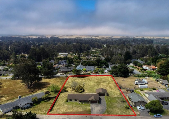 2661 Southview Ave, Arroyo Grande, CA 93420 - aerial perspective of suburban area featuring property boundaries highlighted and a forest