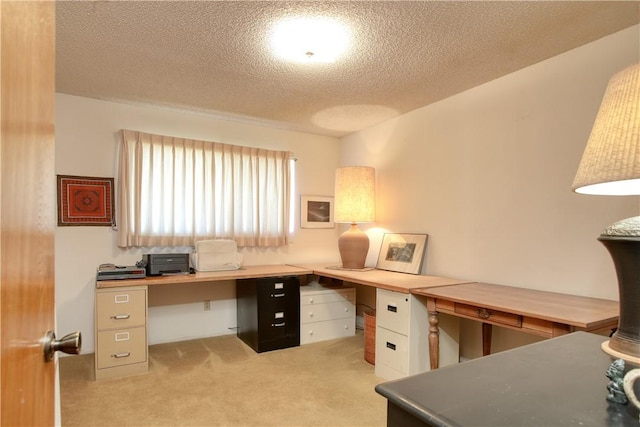 2661 Southview Ave, Arroyo Grande, CA 93420 - office space featuring a textured ceiling, light colored carpet, and built in desk