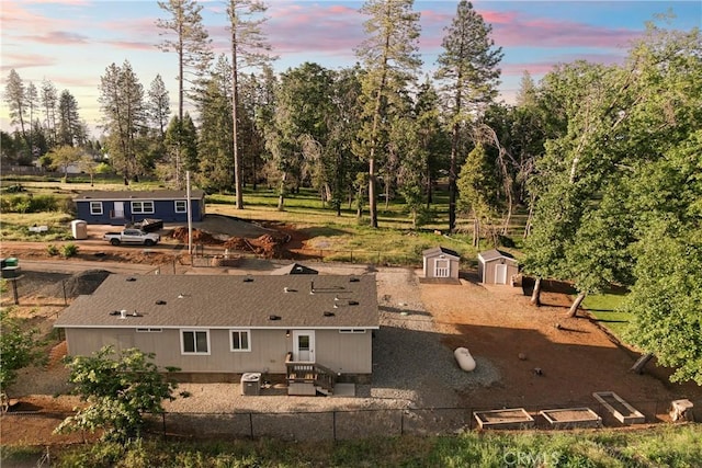 1612 San Jose Ln, Paradise, CA 95969 - aerial view at dusk of view of wooded area