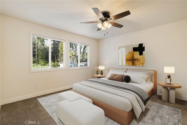 1612 San Jose Ln, Paradise, CA 95969 - bedroom featuring carpet flooring, baseboards, and ceiling fan