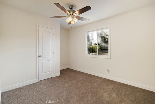 1612 San Jose Ln, Paradise, CA 95969 - carpeted spare room featuring ceiling fan and baseboards