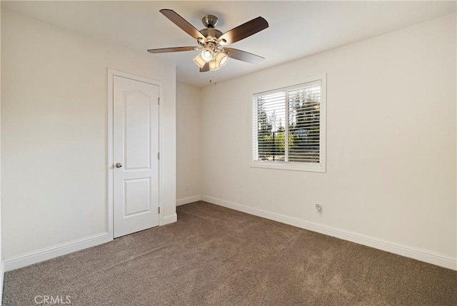 1612 San Jose Ln, Paradise, CA 95969 - empty room with carpet flooring, ceiling fan, and baseboards