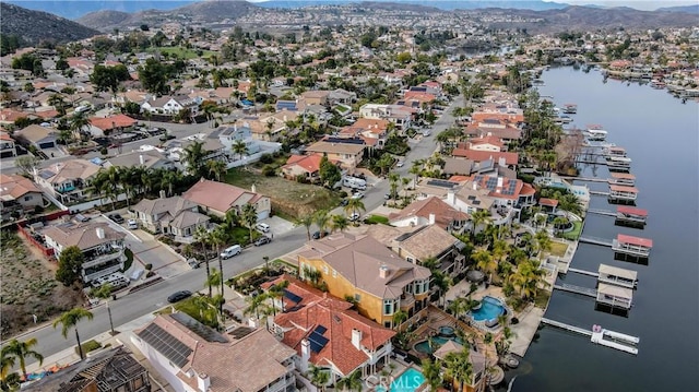 23180 Gray Fox Dr, Canyon Lake, CA 92587 - aerial view of property's location with nearby suburban area and a water and mountain view