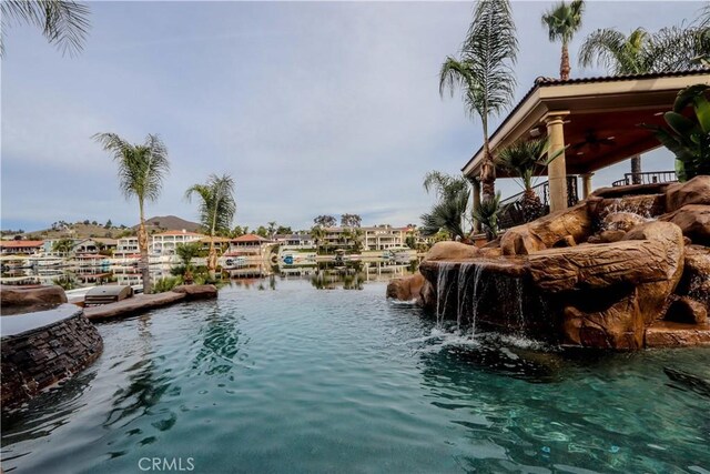 23180 Gray Fox Dr, Canyon Lake, CA 92587 - water view with nearby suburban area