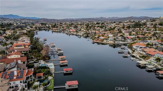 23180 Gray Fox Dr, Canyon Lake, CA 92587 - aerial view of residential area featuring a water and mountain view