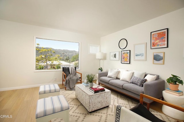 3749 Fairesta St, La Crescenta, CA 91214 - living area with baseboards and light wood finished floors