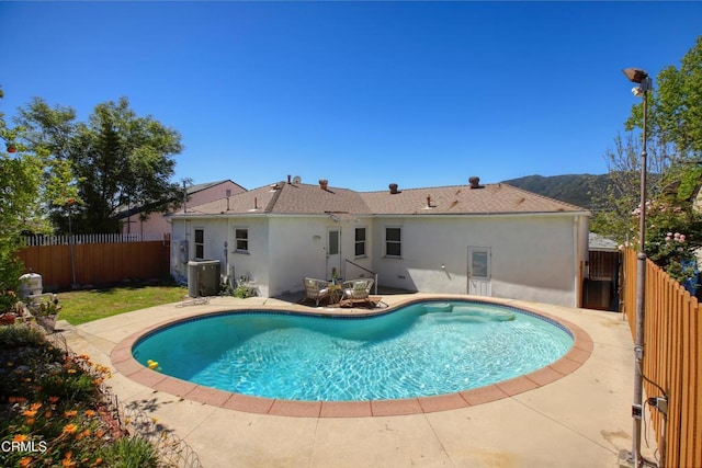 3749 Fairesta St, La Crescenta, CA 91214 - view of pool featuring a fenced backyard, cooling unit, and a patio