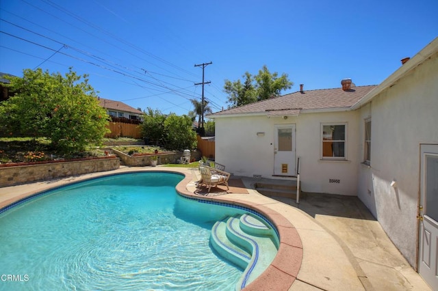 3749 Fairesta St, La Crescenta, CA 91214 - view of swimming pool with fence and a patio