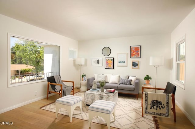 3749 Fairesta St, La Crescenta, CA 91214 - living area featuring wood finished floors and baseboards