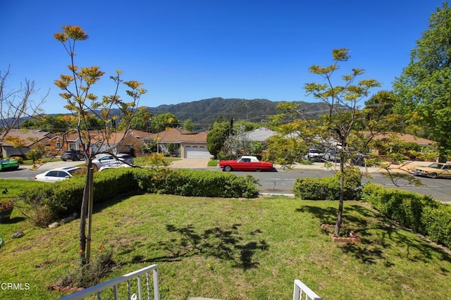 3749 Fairesta St, La Crescenta, CA 91214 - view of grassy yard with a mountain view and a residential view