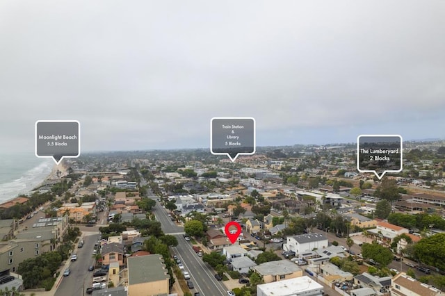 aerial view of property and surrounding area