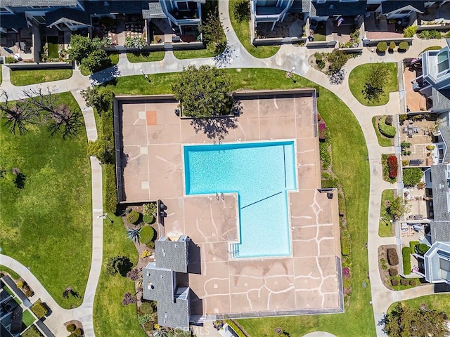 173 N Magnolia Ave Unit A, Anaheim, CA 92801 - bird's eye view of a pool