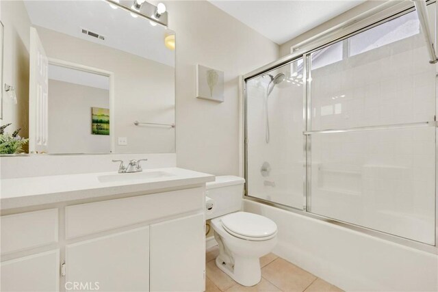 870 E Bermuda Dunes Ct, Ontario, CA 91761 - full bath featuring toilet, vanity, tile patterned floors, and enclosed tub / shower combo