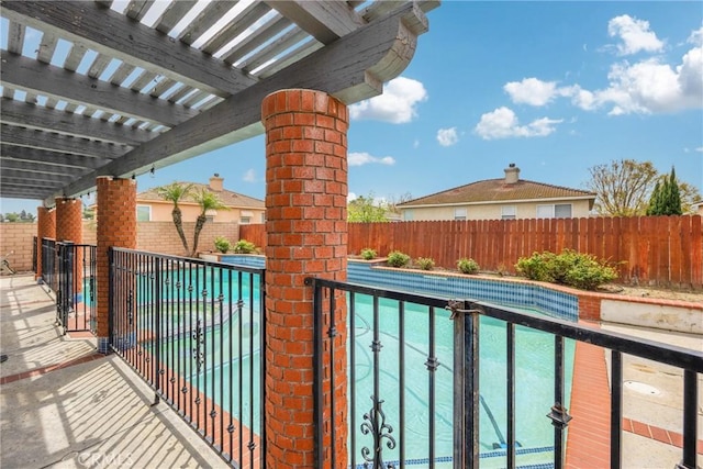 870 E Bermuda Dunes Ct, Ontario, CA 91761 - view of pool featuring a fenced backyard and a pergola