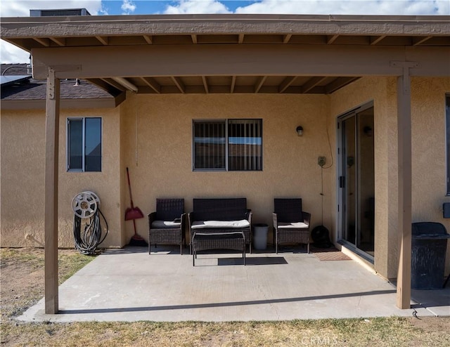 25657 Tamarisk St, Barstow, CA 92311 - view of patio / terrace with an outdoor living space