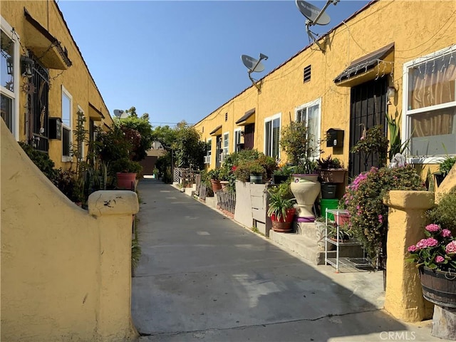 view of concrete alley