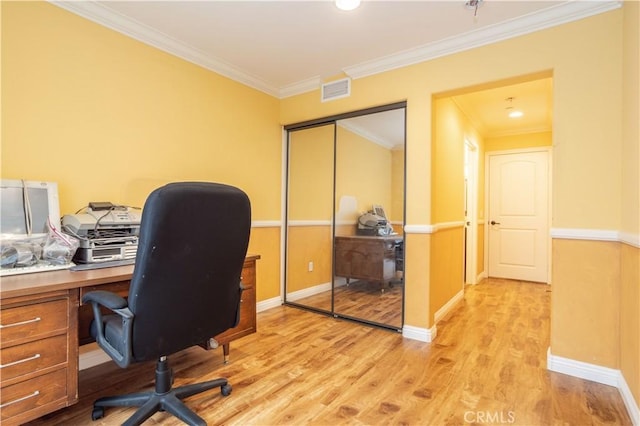 10148 Fernglen Ave Unit 2, Tujunga, CA 91042 - office with crown molding, wood finished floors, and baseboards