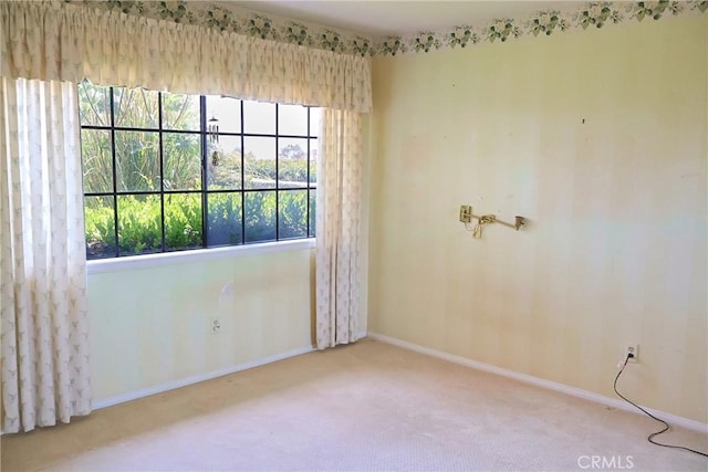 empty room featuring carpet flooring and healthy amount of natural light