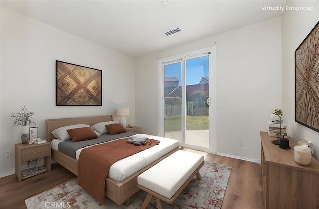8167 Faircrest Rd, Riverside, CA 92508 - bedroom featuring access to outside, light wood-style flooring, and baseboards