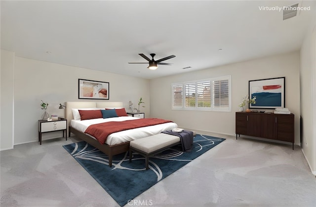 8167 Faircrest Rd, Riverside, CA 92508 - bedroom featuring carpet, baseboards, and a ceiling fan