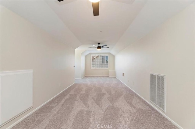 8167 Faircrest Rd, Riverside, CA 92508 - bonus room featuring a ceiling fan, carpet, vaulted ceiling, and baseboards