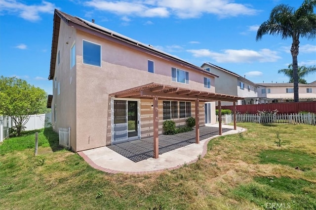 8167 Faircrest Rd, Riverside, CA 92508 - rear view of house with a pergola, stucco siding, and a patio area