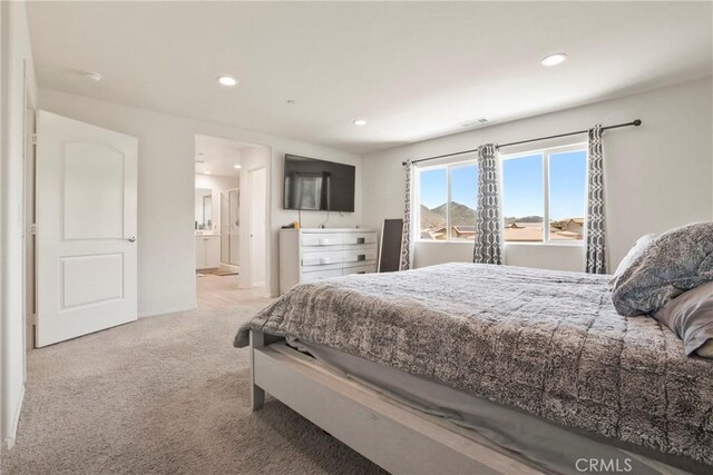30527 Expedition Dr, Winchester, CA 92596 - carpeted bedroom with recessed lighting and ensuite bath