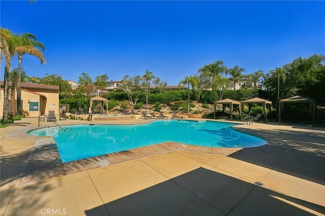 4437 Owens St Unit 104, Corona, CA 92883 - community pool featuring a gazebo and a patio
