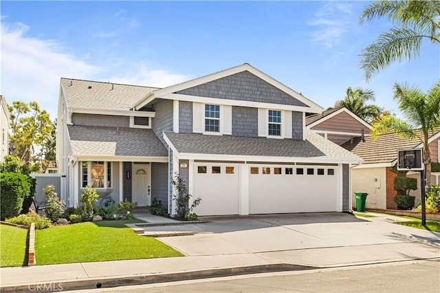 20 Grant, Irvine, CA 92620 - view of front of property featuring a garage, concrete driveway, a front yard, and roof with shingles
