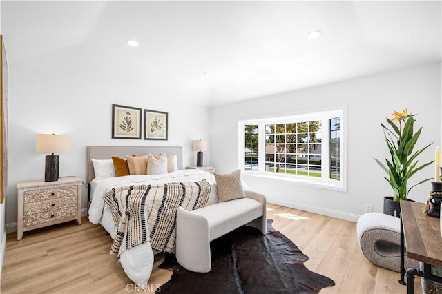 20 Grant, Irvine, CA 92620 - bedroom with light wood-style floors, baseboards, and recessed lighting